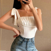 Women's Sexy Sleeveless Cut Out Solid Skinny Bodysuit
