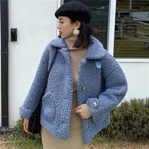 Women Winter Warm Teddy Coat Faux Fur - Her Favorite Place 4 Sure